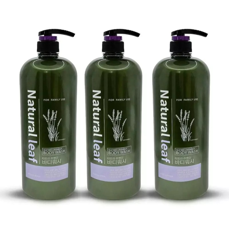 Naturally 내추럴리프 티트리 라벤더 꽃향 바디워시 1500ml 3개 Naturally Life