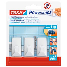 Tesa Powerstrips Hooks Small Square White