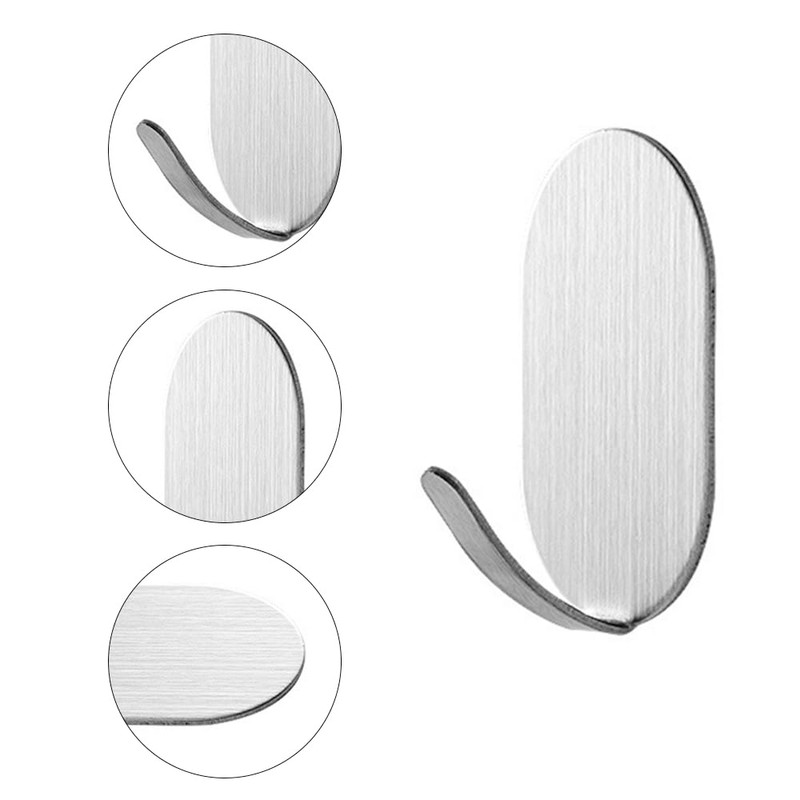 TIANNLINPY 10 Pcs Wall Hooks Stick on Heavy Duty Stainless