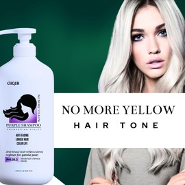 GIQIR Purple Shampoo and Hair Mask Set, Anti-Fading, Longer Hair Color Life, 16.9 fl oz