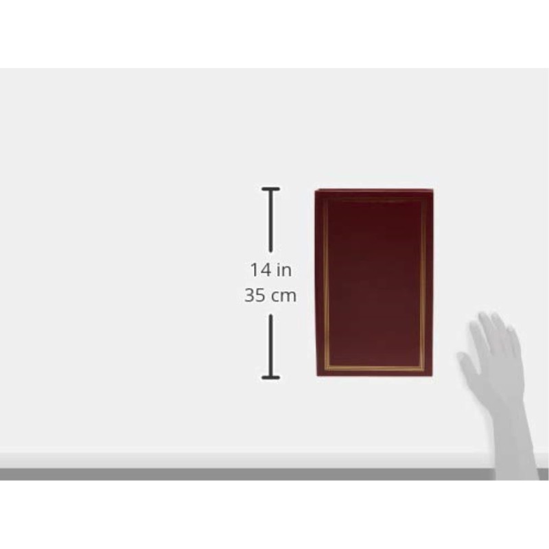 3-Ring Photo Album 300 Pockets Hold 4x6 Photos, Burgundy Red
