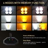 ASLONG 2PCS 3Inch Flood LED White/Amber Flasing Strobe Pods with