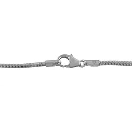 Sterling Silver Polished Flat Oval Pendant Necklace (16 inch)