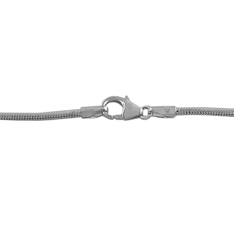 Sterling Silver Polished Flat Oval Pendant Necklace (16 inch)