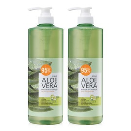 Large Size Aloe Soothing Gel 1000ml x 2 / Skin Soothing, Moisturizing, Hydration Replenishment / 알로에 대용량 수딩젤 1000ml 2개  피부진정 보습 수분충전