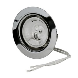 JungesLicht Ultra flache M?beleinbauleuchte 12Volt G4 20Watt Leuchtmittel inklusive (dimmbar) Bohrloch: 52-58mm - Au?endurchmesser: 72mm - Einbautiefe: 25mm Leuchtmittel austauschbar - auch fr LED geeignet!