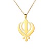EUEAVAN Khanda Sikh Sword Symbol Necklace Sikh Kara Disc Sikhism