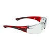 Craftsman 200, Safety Glass, Comfort Fit - Clear, Red Frame