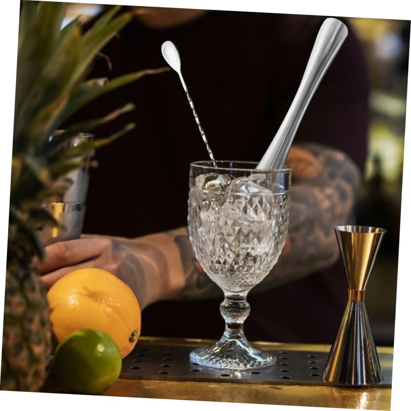 Ipetboom 1 Set Mojito Muddler Set Stainless Steel Ice Grinding