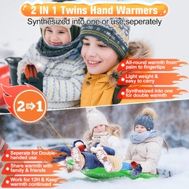 Hand Warmers Rechargeable, 2 Pack Electric Football Hand Warmers, Hunting Hand Warmer with 3 Levels, Portable Reusable Pocket Heater for Hunting, Golf, Camping, Super Bow Winter Gifts Purple