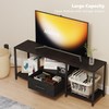 JARHETUN TV Stand with LED Lights, Entertainment Center with Open