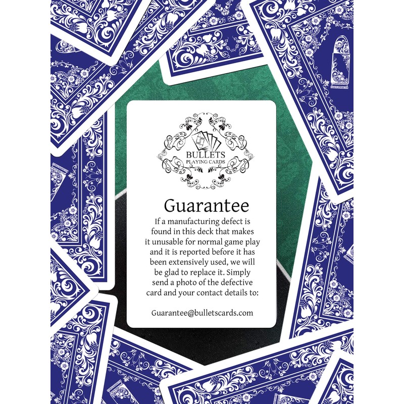 Bullets Playing Cards, Waterproof Plastic Playing Cards,Bridge Size, Standard Index,
