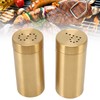 2Pcs Gold Spice Jar Stainless Steel Rustproof Screw Open Top