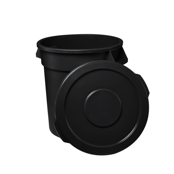 Zedfire Feed and Seed Storage Container, 20 Gallon Black Round