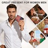 Vintage American Flag Small Wallet Leather Slim Bifold Credit Wallets