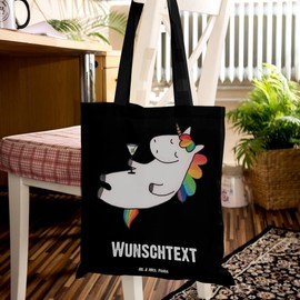 Mr. & Mrs. Panda Unicorn Cocktail Tote Bag, Gift, Bath Bag, Jute Bag, Pegasus, Celebrations, Funny, Jute Bag, Shopping Bag, Shoulder Bag, Saying, Unicorns, Unicorn Decoration, Party, Black