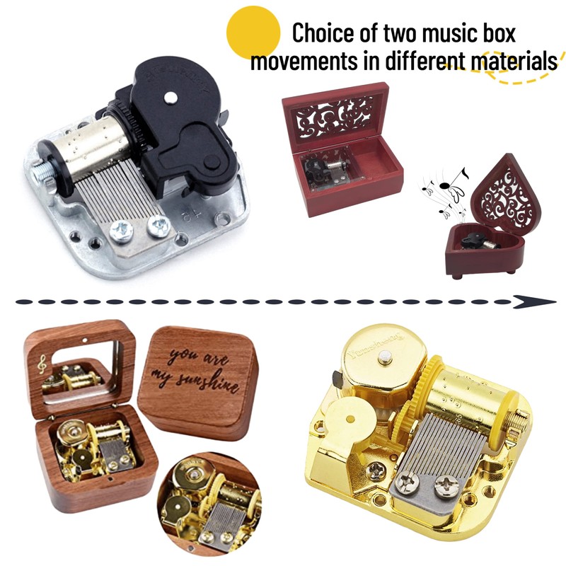 Gueiddi Music Box Mechanism, Jingle Bells 18 Note Musical Movement