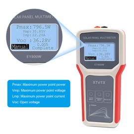 Photovoltaic Solar Panel Tester, EY800W Solar Panel Tester, Installation Tester, Power Meter, Open-Circuit Voltage Detector, with Automatic MPPT Detection, LCD Display, for Photovoltai Panel