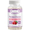 Gomitas V-PROB con probioticos sabor arandano, frasco con 60 gomitas