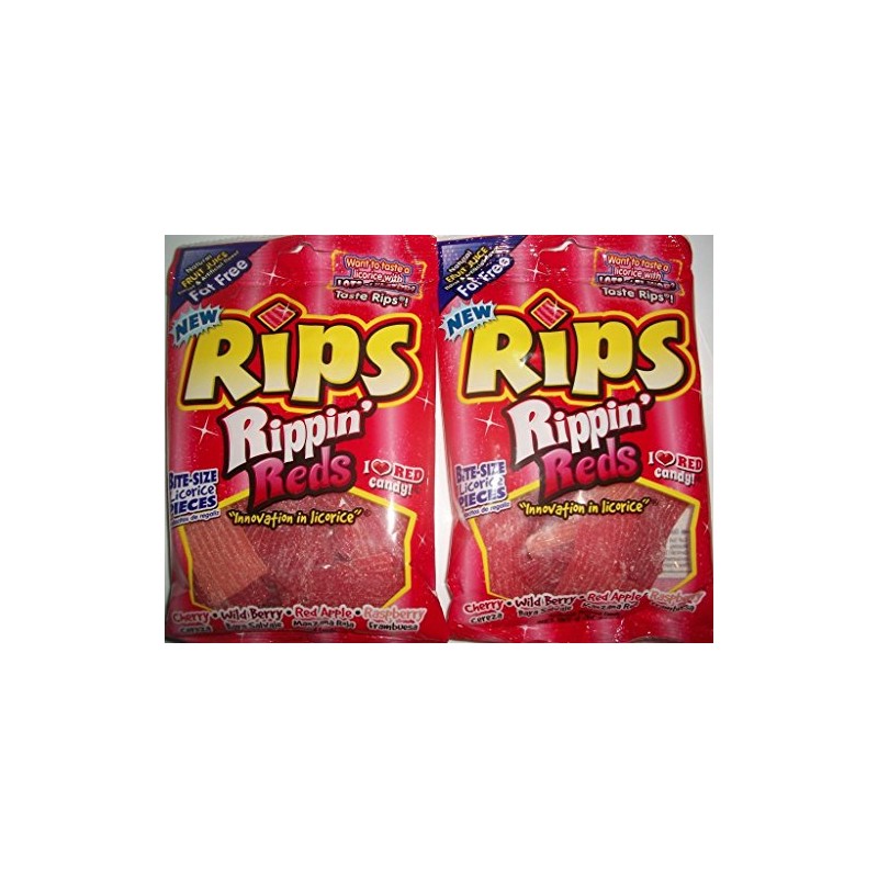Rips Rippin' Reds Bite-Size Licorice Pieces 8 Oz