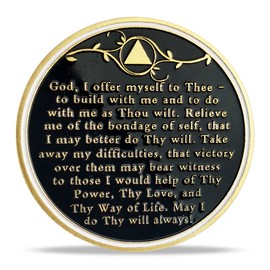 1 Year Sobriety Chip Tree of Life AA Medallion Recovery Gift Alcoholics Anonymous Coin Anniversary Token