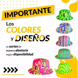 LECUTE Sombreros Gorros Bombin Neon Brillan en Luz Negra Uv Fiesta Batucada Antro Bar Festival Carnaval Fiesta Fluorescente Glow Gorra Evento Boda Cumpleaños XV Concierto