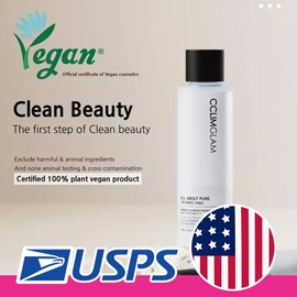 Pure CCLIMGLAM All About Pure Natural Peptide Soothing Mild Sensitive Toner K Beauty