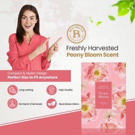 Brooklyn Fragrance Co. Spring Florals Sachet Bags – Peony Bloom Scented Pouches – Perfect Aroma for Drawers, Closets, Cars and Bathrooms – Long-Lasting Fresh Scent Sachets (6- Pack)
