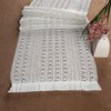 LUKCHE Boho Table Runner, Macrame with Tassels, Butterfly Pattern-Cream, 14x60
