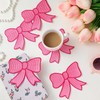 Sunnychicc Set of 10 Pink Bow Drink Coaster Absorbent Pink