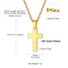 Suplight Stainless Steel Gold Cross Necklace Pendant for Men