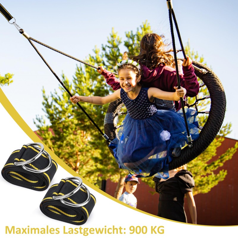 Swing attachment, hammock attachment, hammock suspension mounting set, hanging chair
