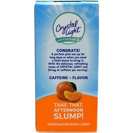 Crystal Light On The Go Citrus With Caffeine Drink Mix, 10-Packet Box (Pack of 8)