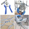 Hog Ring Pliers Kit with 600 Galvanized Steel Hog Rings