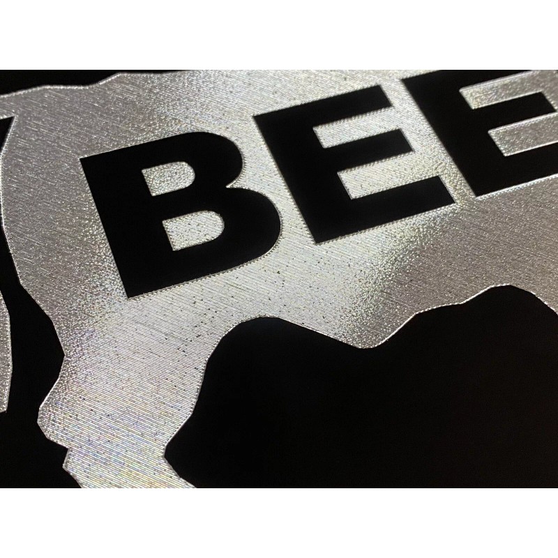 Diamond Etched Products Engraved Eat Beef Car Tag Diamond Etched