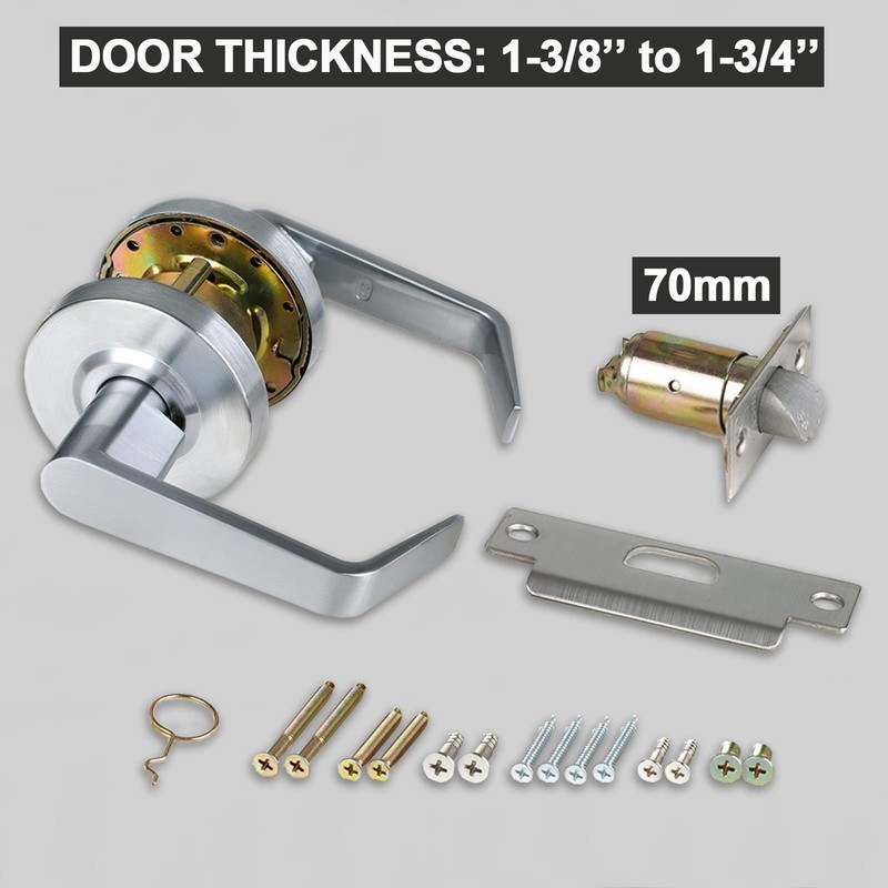 HISAFE Passage Commercial Door Locks Heavy Duty Grade 2 Lever,