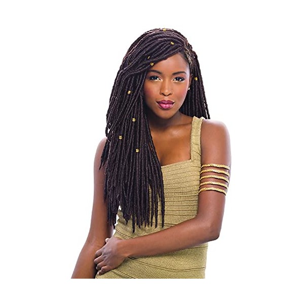 Janet Collection Synthetic Hair Crochet Braids 2X Havana Mambo Faux Locs 18" (4-Pack, 1)