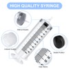 OFFCUP Large Syringe 500 ml, Plastic Syringe with 2 Hoses