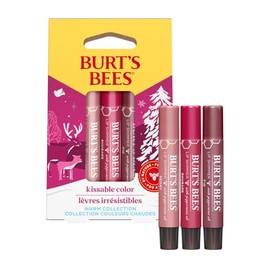 Burts Bees, Kit de regalo para labios con brillo besable, color cálido para las fiestas 2023, 1 unidad