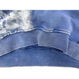 CUTEGAL Y2K Hoodie Denim Grunge Hoodie Streetwear Clothes Casual Oversize Blaze Print Pattern Skull Hoodie Unisex 2023AW (Blue,XL,X-Large)