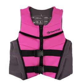 Owntop Buoyancy Aid Teens Kids, Adjustable Swim Vest Unisex, Buoyancy Vest with Safety Buckles for Paddleboarding Kayaking Fishing Sailing - Pink L