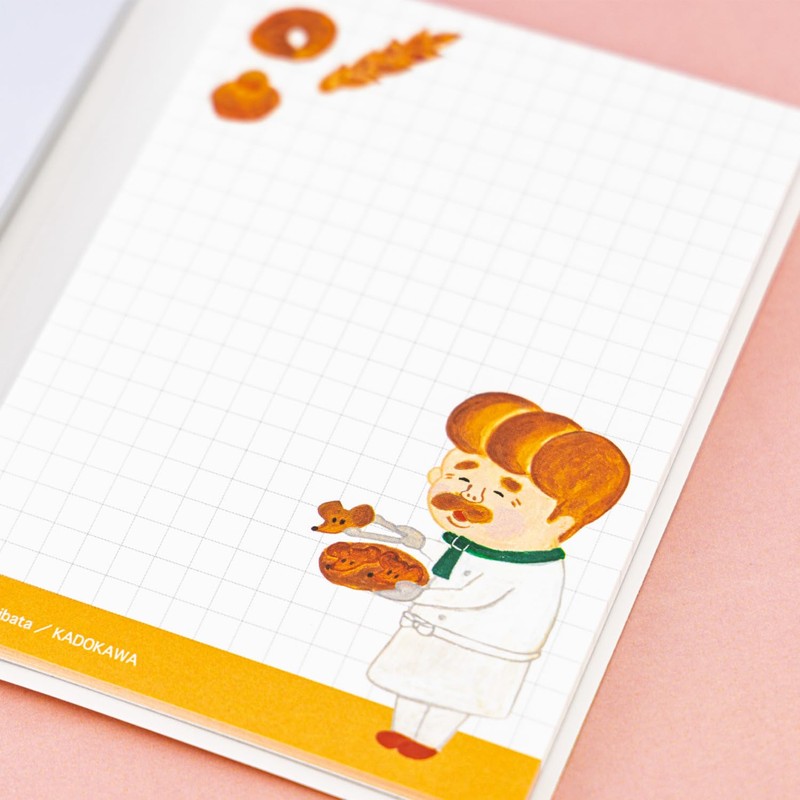 Sunstar Stationery S2843587 Bread Dribble Memo, Book Type, B Pattern