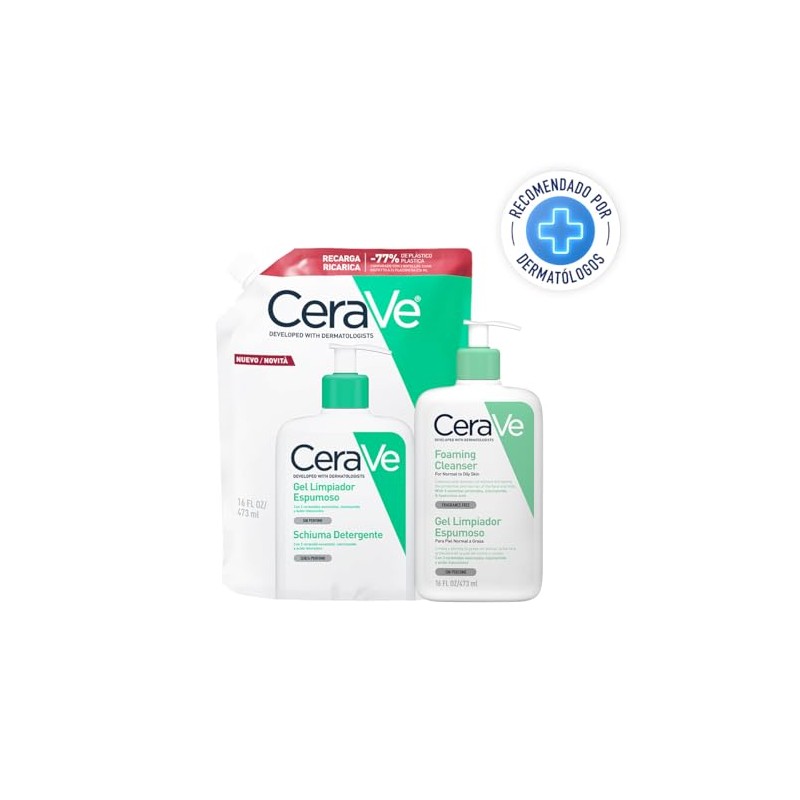 CeraVe Refill Gel Espumoso 16oz | Limpiador Piel Normal a
