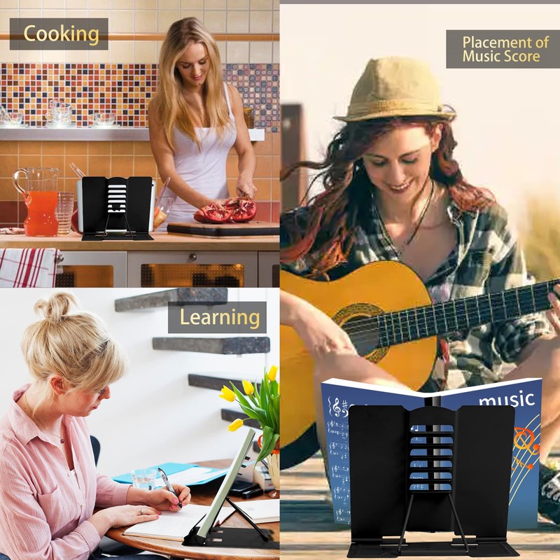 Metal Book Stand Adjustable Book Holder for Reading