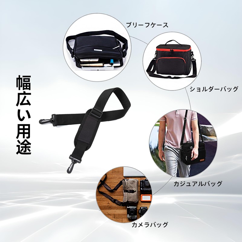[Solxion] ショルダーストラップ ナイロン 長さ160cm 肩掛けベルト 水筒 太め 交換用 超耐久性 幅広