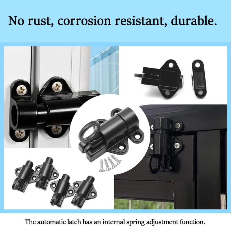 CEEYSEE Pack of 4 Automatic Locking Door Latch Aluminium Alloy