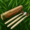 6-Pack Eco-Friendly Bamboo Toothbrushes – Organic, Biodegradable, BPA-Free with Medium