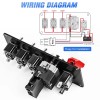 Nilight Ignition Switch Panel 12V 5 in 1 Rocker Switch