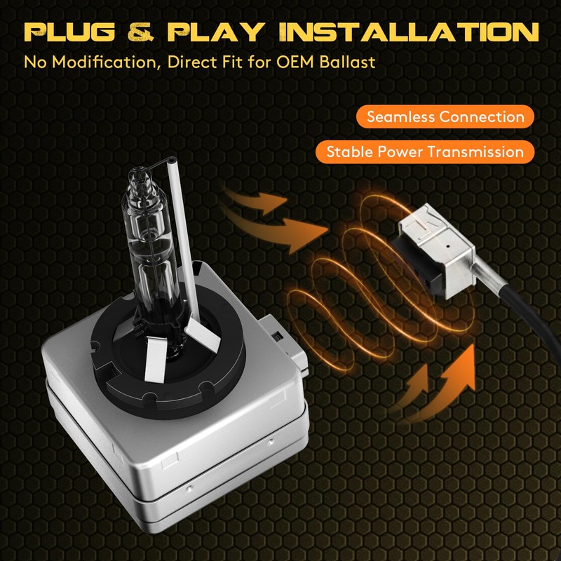 EASY EAGLE D3S HID Xenon Headlight Bulbs Fit for Jeep