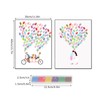 2Set Cartoon Pattern Fingerprint Painting DIY Signature Guest Book Wedding